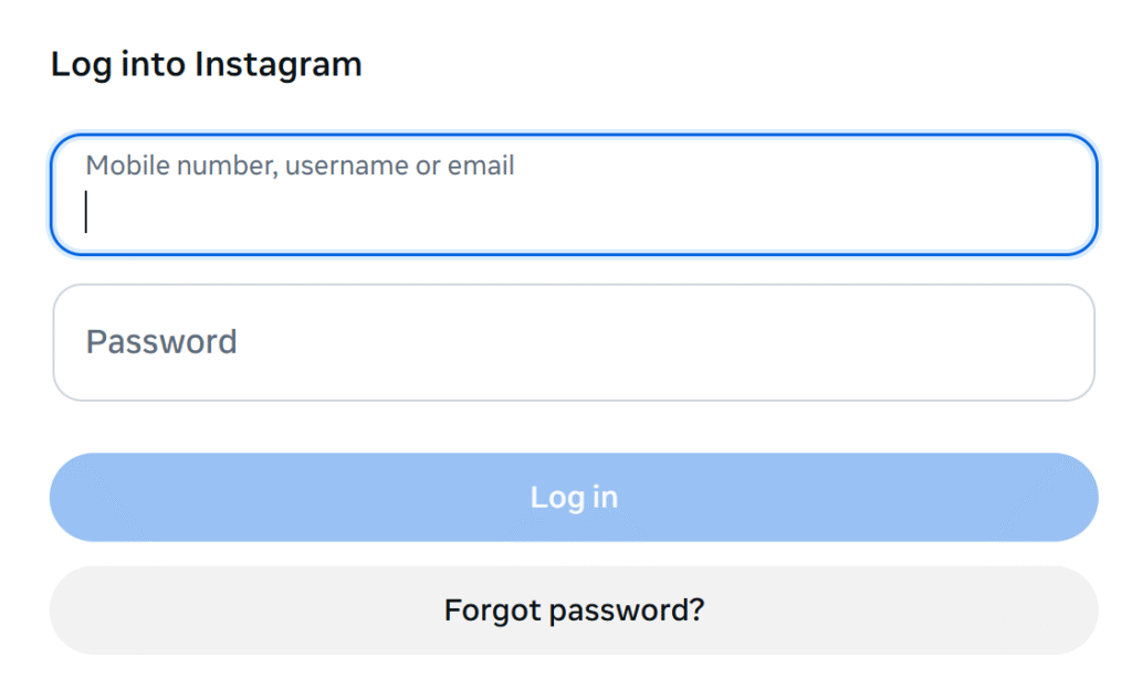 lupa password instagram